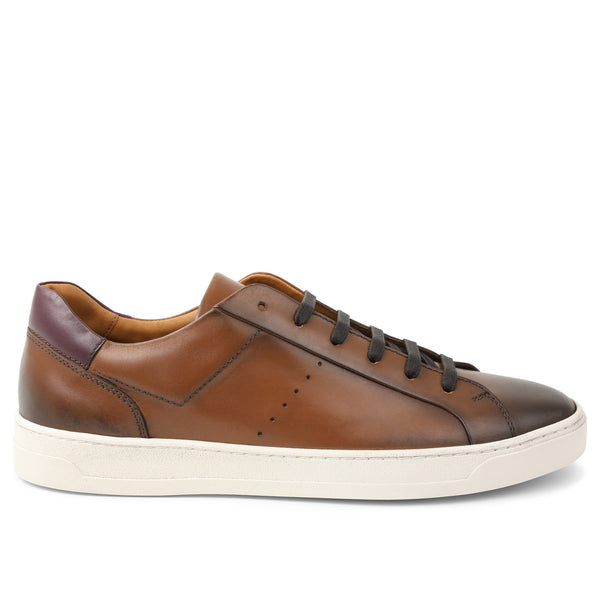 Dante Lace-to-Toe Leather Sneaker - Cognac