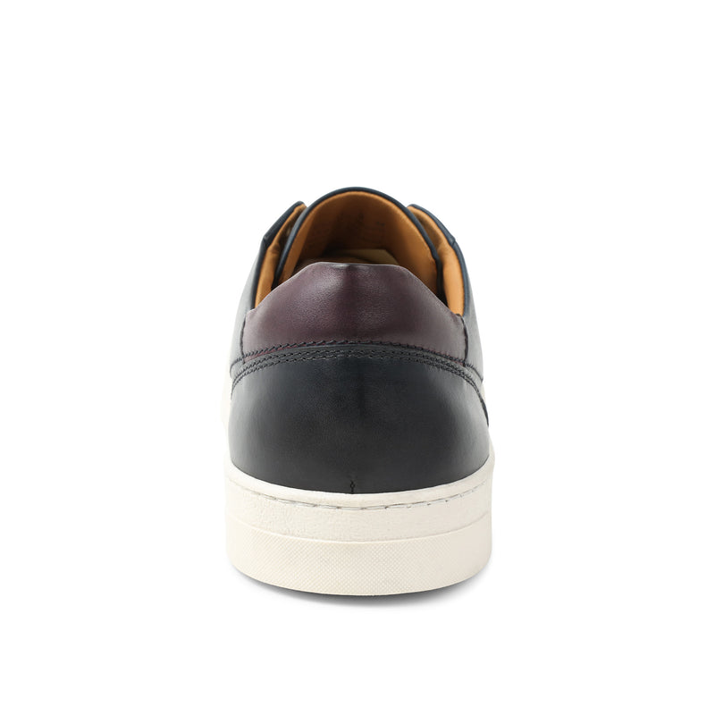 Dante Lace-to-Toe Leather Sneaker - Navy