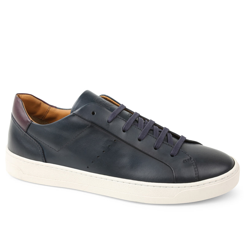 Dante Lace-to-Toe Leather Sneaker - Navy