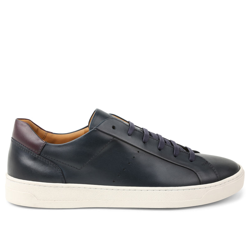 Dante Lace-to-Toe Leather Sneaker - Navy – Bruno Magli