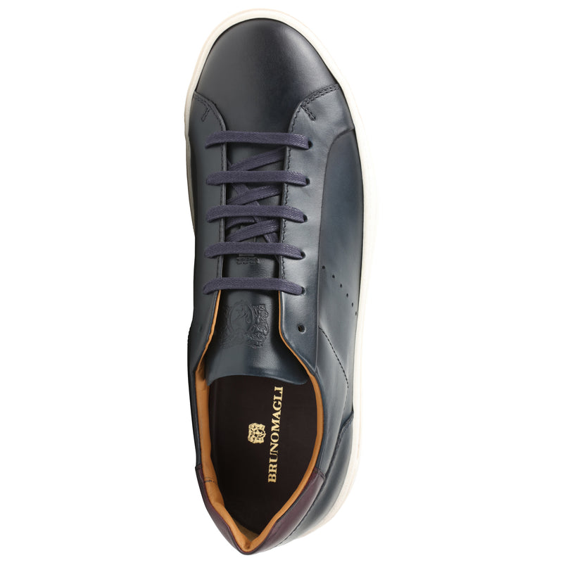 Dante Lace-to-Toe Leather Sneaker - Navy