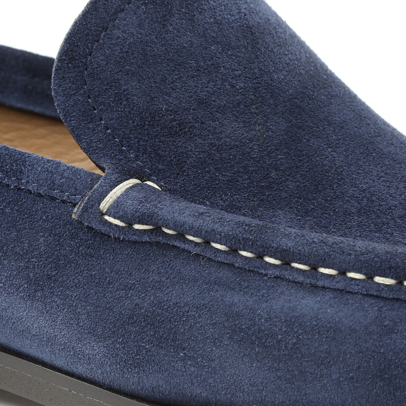 Encino Suede Casual-Vamp Loafer - Navy