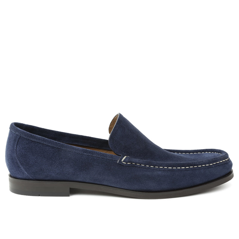 Encino Suede Casual-Vamp Loafer - Navy