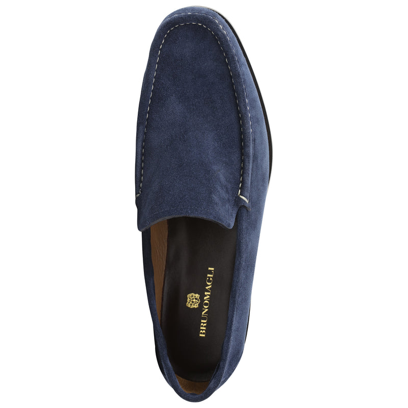 Encino Suede Casual-Vamp Loafer - Navy