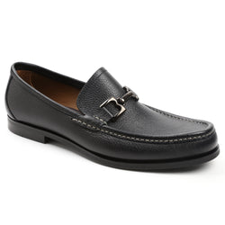 Enrico Leather Bit Loafer Slip-On - Black