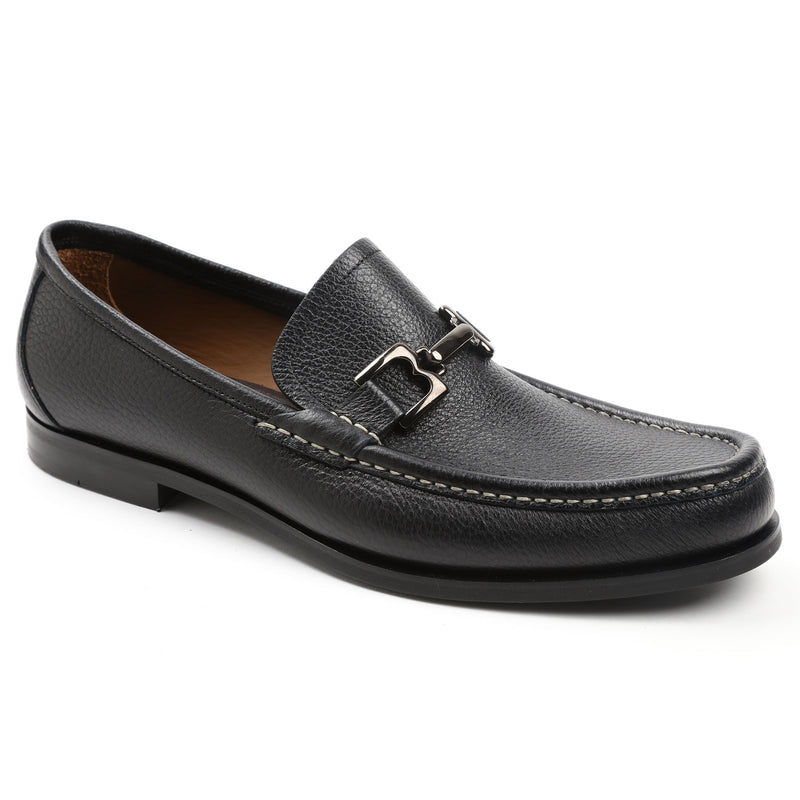 vanter krig Gør alt med min kraft Enrico Leather Bit Loafer Slip-On - Black – Bruno Magli