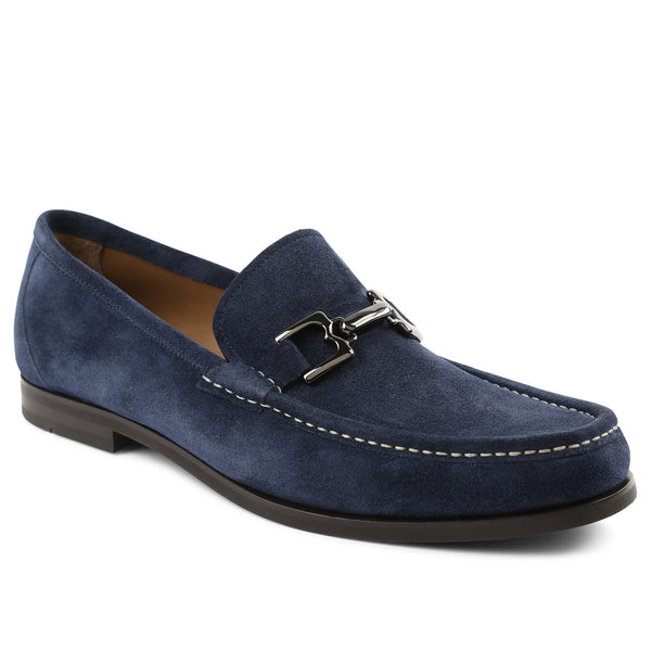 Bruno Magli-Men's Loafer and Slip On-Italian Suede-Navy-side