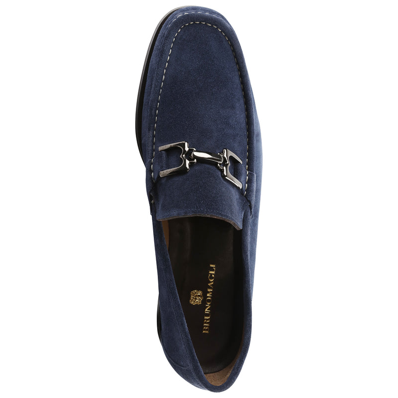 Enrico Suede Bit Loafer Slip-On - Navy