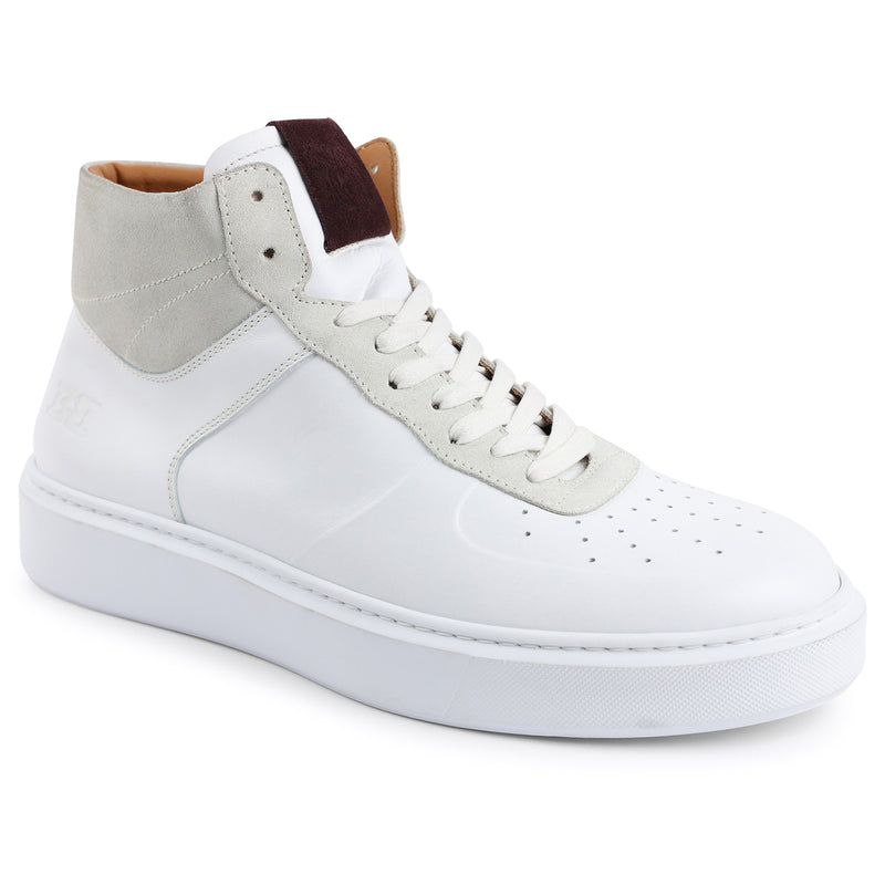 Festa High-Top Lace-Up Sneaker - White/Off White