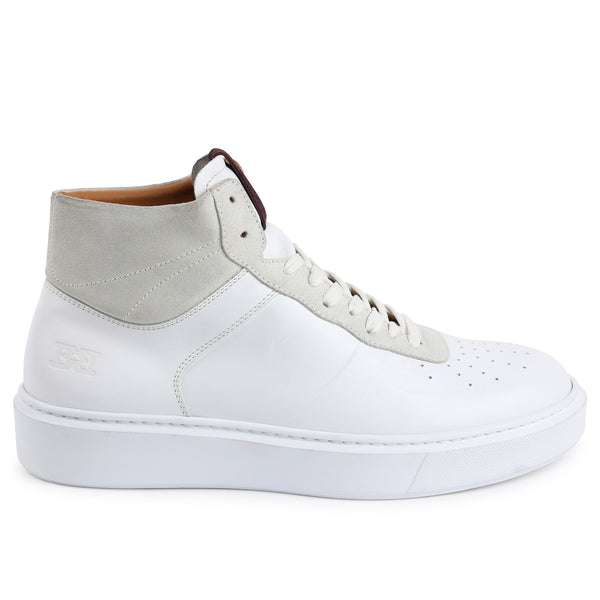 Festa High-Top Lace-Up Sneaker - White/Off White
