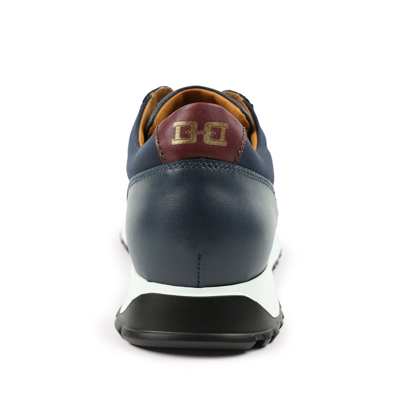 Holden Leather/Nylon Lace-Up Sneaker - Navy