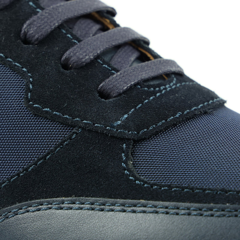 Holden Leather/Nylon Lace-Up Sneaker - Navy
