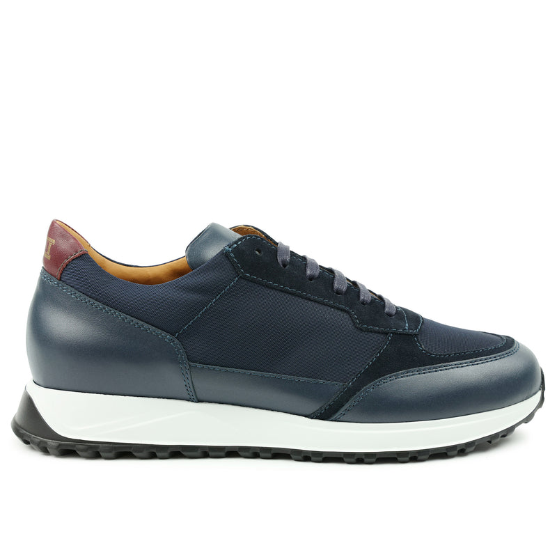 Holden Leather/Nylon Lace-Up Sneaker - Navy