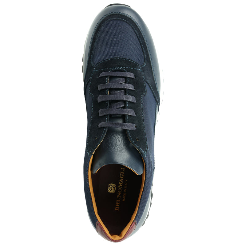 Holden Leather/Nylon Lace-Up Sneaker - Navy