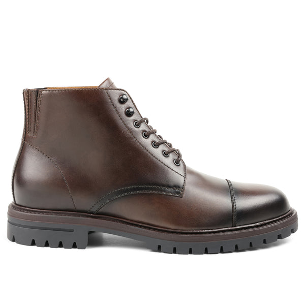 Hollis Cap-Toe Lace-Up Boot - Rust