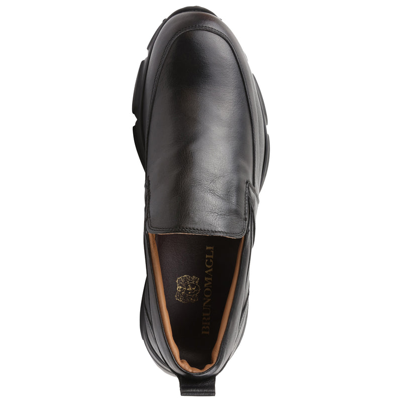 Lorenzo Twin Gore Slip On Black Bruno Magli