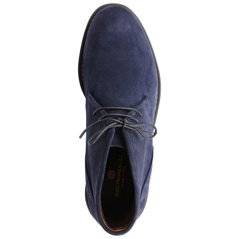 Bruno Magli-Chukka Boot-Casual Dress Shoe-Premium European Suede--Navy-top