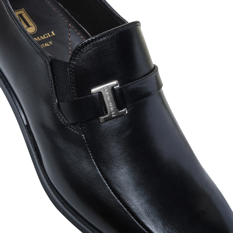 Pivetto Leather Dress Loafer - Black – Bruno Magli display picture 1