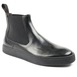 Romeo Twin Gore Slip On Chelsea Boot Black Bruno Magli