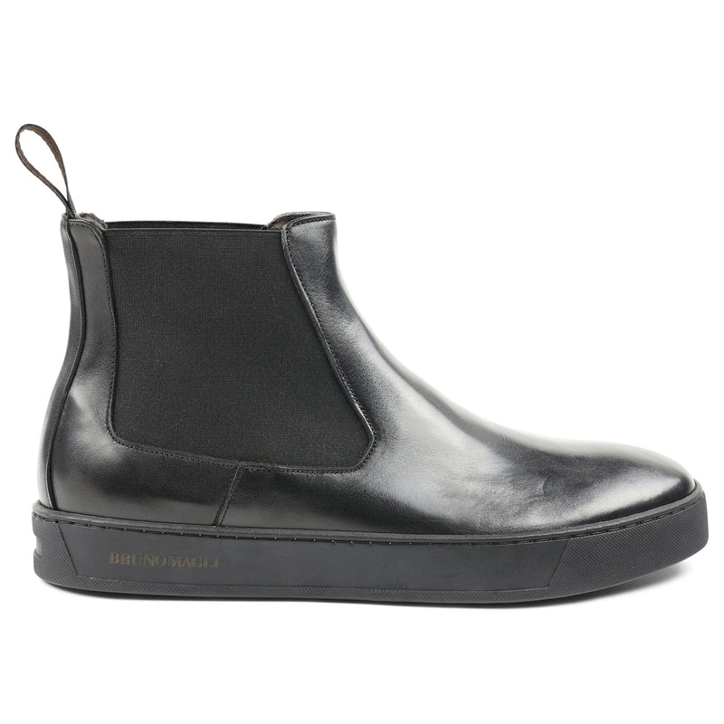 Romeo Twin-Gore Slip-On Chelsea Boot - Black