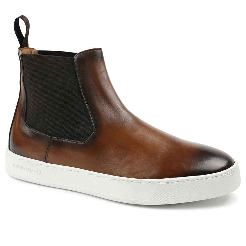 Romeo Twin-Gore Slip-On Chelsea Boot - Cognac